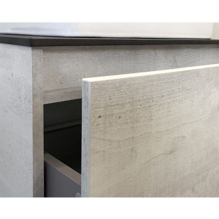 Тумба с раковиной Comforty Прага 00-00014536CF 60х40 подвесная цвет серый