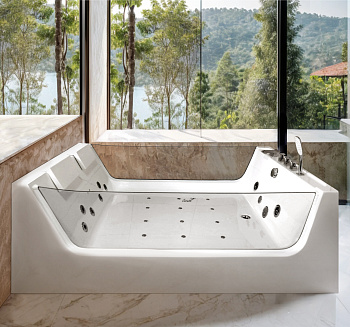 Ванна акриловая гидромассажная Cerutti SPA C-454A 170х120 пристенная прямоугольная с ножками