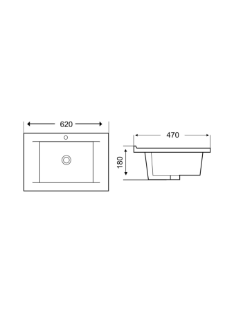 Раковина из сантехнического фаянса WeltWasser WW SK 10000004625 50 см встраиваемая цвет белый 1 отверстие под смеситель