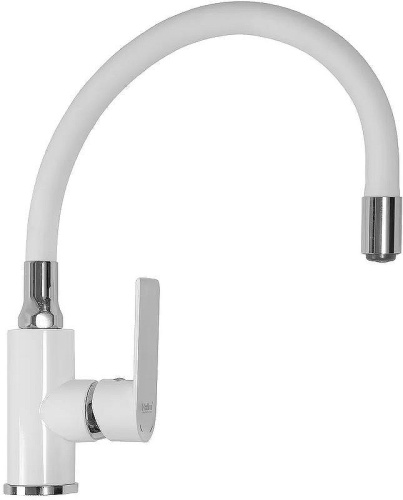 Смеситель для кухни Haiba HB505-8 HB73505-8 на мойку белый/хром - фото 3