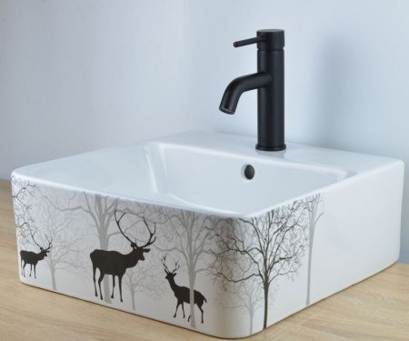 Смеситель Bronze de Luxe SCANDI 1451B на раковину черный