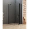 Душевой уголок New Trendy NEW SOLEO Black K-0554 100х90 стекло прозрачное профиль черный без поддона