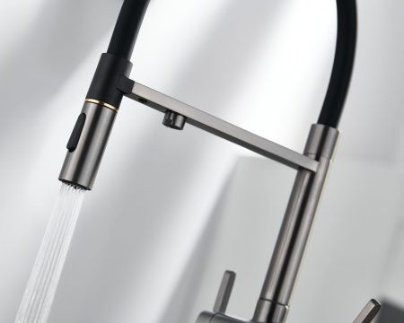 Смеситель для кухни Rose R358T на мойку оружейная сталь