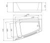 Ванна акриловая гидромассажная Gemy G9056 B L 170х130 пристенная асимметричная с каркасом