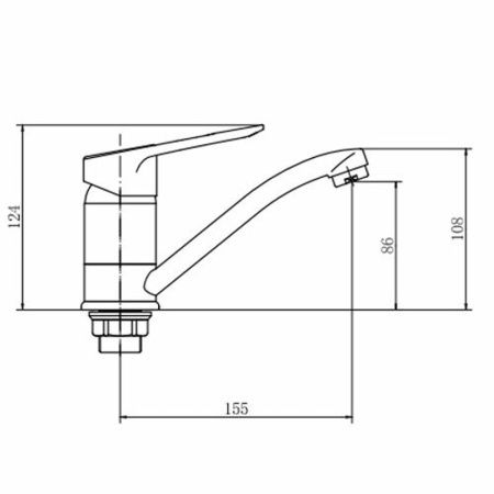 Смеситель для кухни Fashun A4507-2 на мойку хром