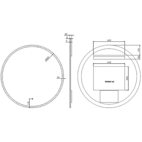 Зеркало в ванную Boheme 545-80-CR 80х80 цвет хром - фото 2