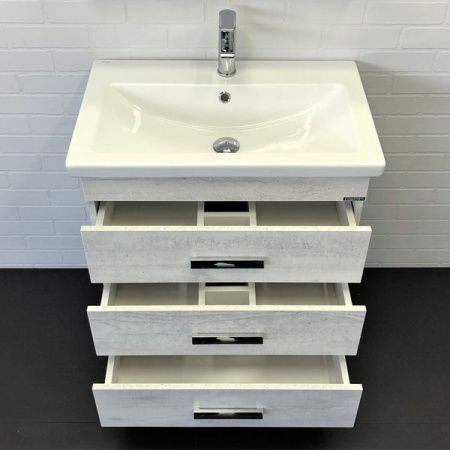 Тумба с раковиной Comforty Никосия 00-00005793CF 70х50 напольная цвет серый