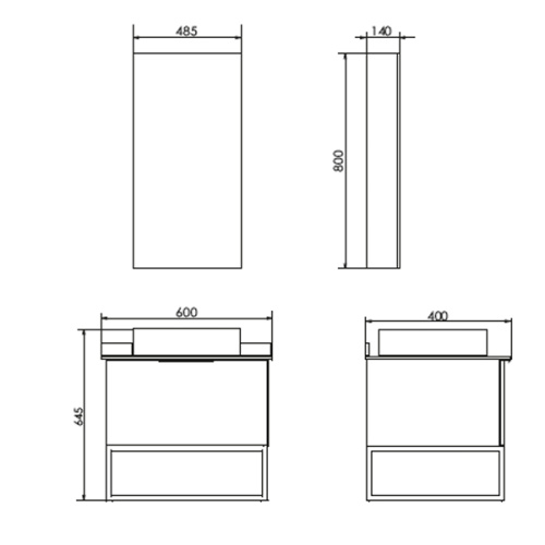 Тумба с раковиной Comforty 00-00010676CF 60x40x64,5 - фото 2