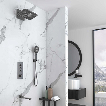 Душевая система Vincea VSFW-433TI4GM встраиваемая в стену с термостатом