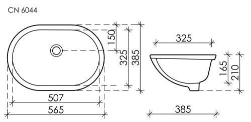 Раковина Ceramica Nova ELEMENT 57 см CN6044 встраиваемая цвет белый - фото 3
