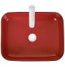 Раковина из сантехнического фаянса WeltWasser WW SK 10000004537 50х40 накладная цвет черный/красный без отверстий под смеситель