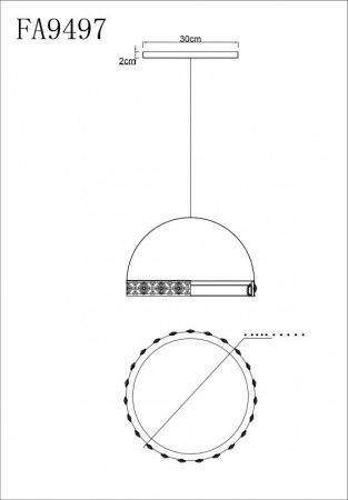 Светильник подвесной Ambrella Light ACRYLICA (АЦРЫЛИЦА) FA9497