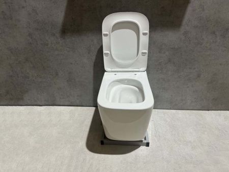 Унитаз подвесной CeramaLux TR5170 белый с сиденьем микролифт смыв торнадо