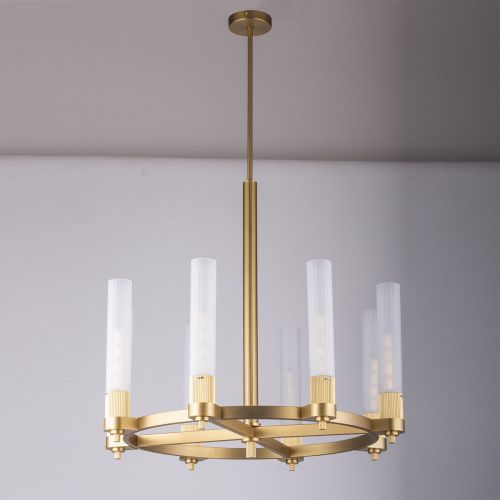 Люстра на штанге Delight Collection MD2314-8A antique brass - фото 2