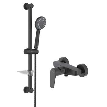 Комплект смесителей Aquatek БЕТТА AQ1132MB настенный черный