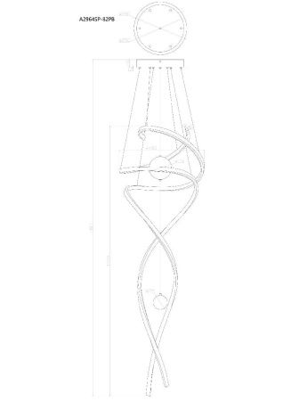 Люстра подвесная Arte Lamp Euphoria (Еупхориа) A2964SP-82PB