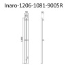 Полотенцесушитель Маргроид Inaro профильный Inaro-1206-1081-9005R 9х120 электрический черный матовый