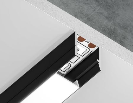 Алюминиевый профиль накладной 10х10 для светодиодной ленты до 8мм Ambrella Light Alum Profile (Алум Профиле) GP1650BK