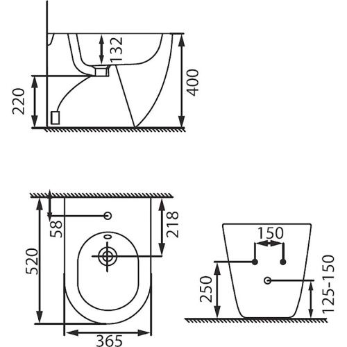 Унитаз приставной Allen Brau Reality 4.32004.31 черный с сиденьем микролифт безободковый каскадный смыв - фото 3