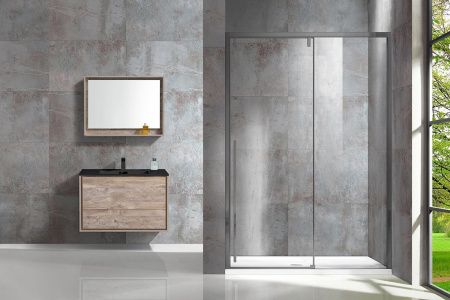 Душевая дверь Vincea Lugano VDS-1L120CLGM-1 120х195 стекло прозрачное профиль вороненая сталь