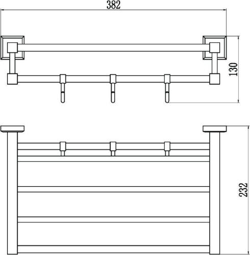 Полка в ванную комнату Savol S-409544 - фото 2