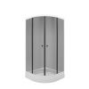 Душевой уголок Тритон Грэй Щ0000066464 90х90 стекло тонированное профиль белый с поддоном