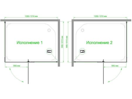 Душевой уголок Royal Bath HPVD RB1130HPVD-T-BL 130х100 стекло прозрачное профиль черный без поддона