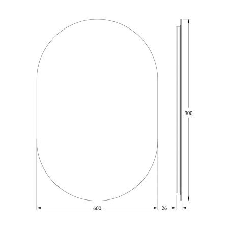 Зеркало с подсветкой Defesto OPTI DF 2905 60х90 подвесное
