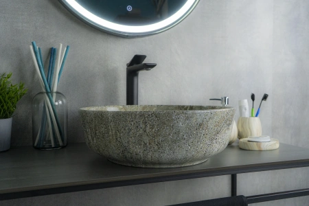 Раковина керамическая Gid Esfera 54438 40х40 накладная цвет многоцветный без отверстий под смеситель