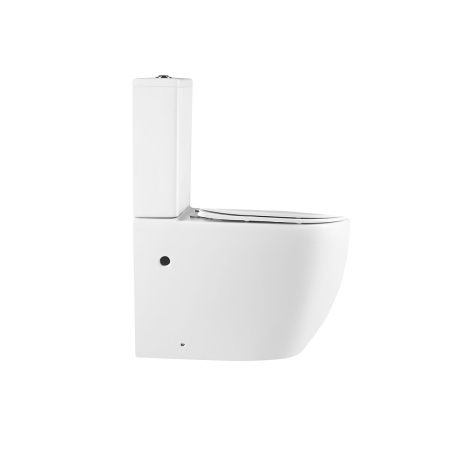 Унитаз напольный с бачком Vincea Evo VT2-34 белый с сиденьем микролифт безободковый душевой смыв