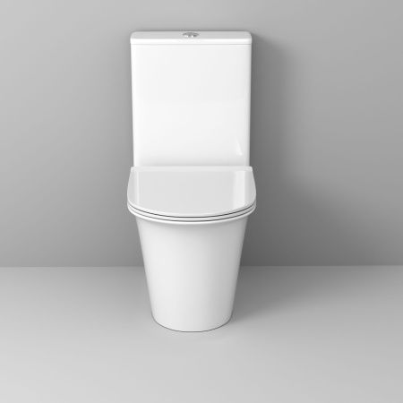 Унитаз напольный с бачком Grossman Galaxy GR-4469S белый с сиденьем безободковый каскадный смыв