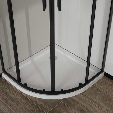 Душевой уголок Vincea City VSQ-5CT900CLB 90х90 стекло прозрачное профиль черный без поддона