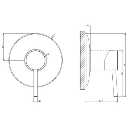 Смеситель Gessi Emporio Via tortona 18761#299 встраиваемый в стену черный