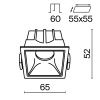 Светильник встраиваемый Maytoni Technical Alfa LED DL043-01-10W4K-SQ-WB