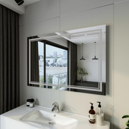 Зеркало с подсветкой Бриклаер Эстель 4627125414329 120х80 подвесное