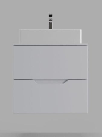 Тумба с раковиной Orange Line Li-60TuwMDF+B04-500W 60х50 подвесная цвет белый