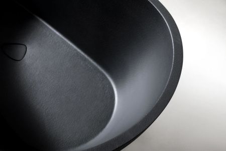 Ванна из искусственного камня Abber Dortmund AM9911B 170х75 отдельностоящая овальная с каркасом