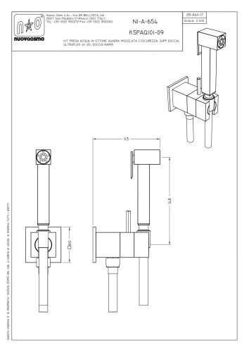 Гигиенический душ со смесителем Graffio Namir KSPAQ101-09BIO белый - фото 3