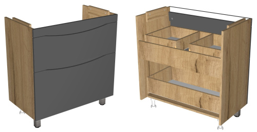 Тумба под раковину Corozo Лиана SD-00001837 79х44х83 - фото 4