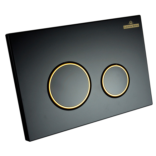 Клавиша смыва механическая Lavinia Boho RelFix 38050803 цвет черный матовый/золото - фото 2