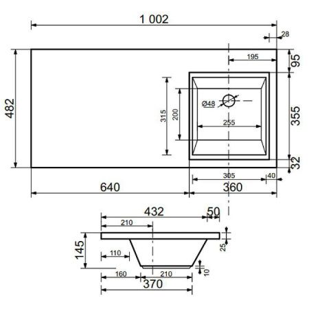Тумба с раковиной Эстет Dallas Luxe 100 ФР-00002318 40х50 напольная цвет белый