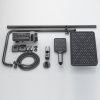 Душевая стойка Shevanik S6826T настенная цвет оружейная сталь