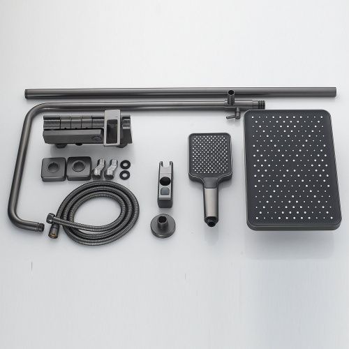 Душевая стойка Shevanik S6826T настенная цвет оружейная сталь - фото 4