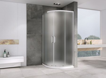 Душевой уголок Abber Schwarzer Diamant AG01100M 100х100 стекло матовое профиль хром без поддона